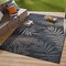 World Rug Gallery Bahama Palm Frond Indoor/Outdoor Non-Shedding Area Rug 7'10'' x 10 Gray 430GRAY8X10 - alternate 6